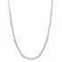 Round Bezel Set Alternating Lab Grown Diamond  Tennis Necklace