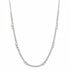 Round Bezel Set Alternating Lab Grown Diamond  Tennis Necklace