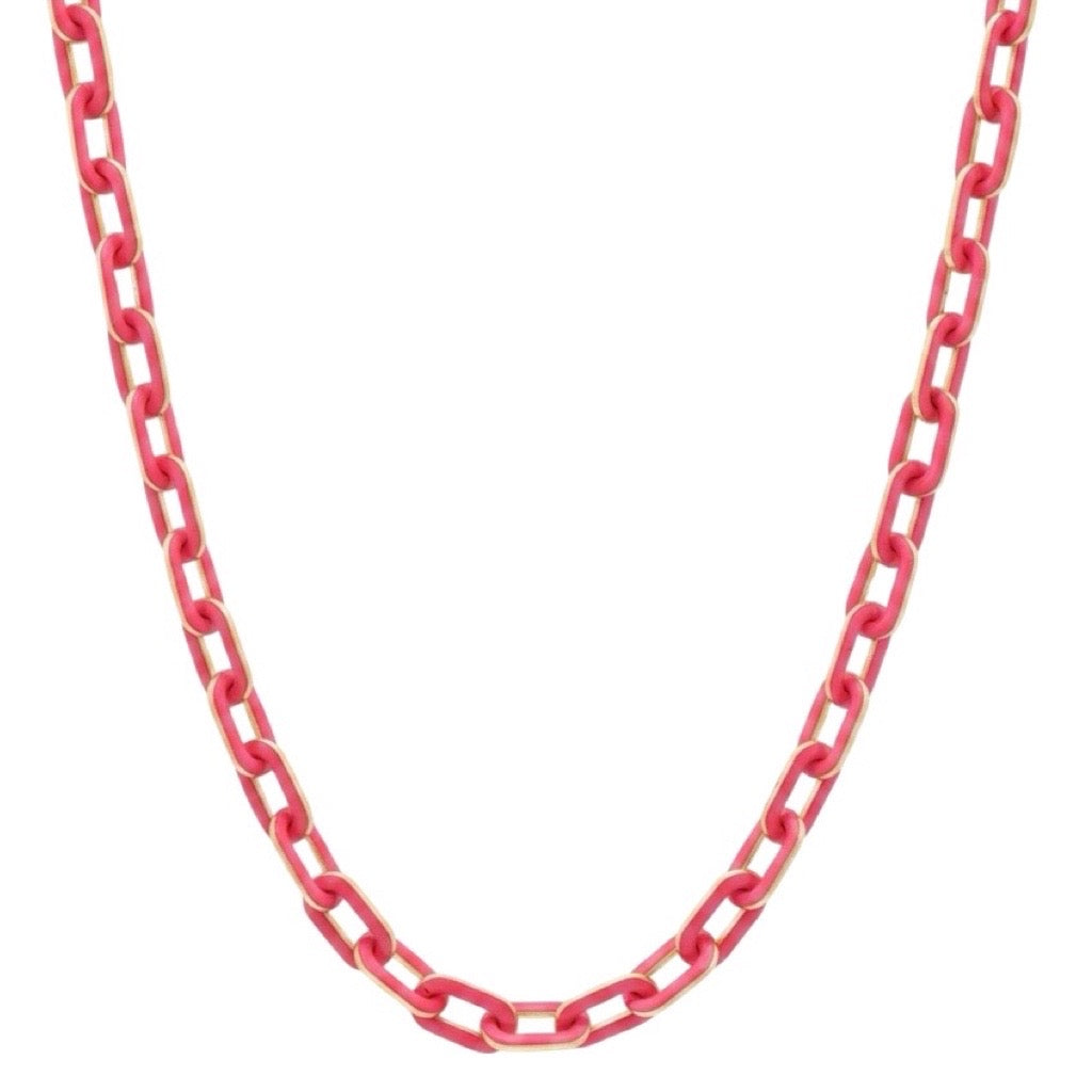 The Micro Minnie Enamel Chain Necklace