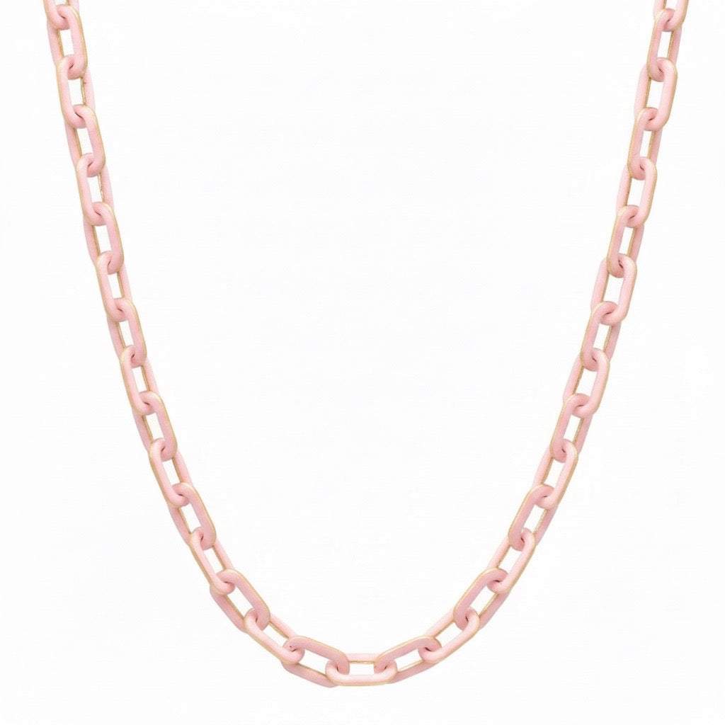 The Micro Minnie Enamel Chain Necklace