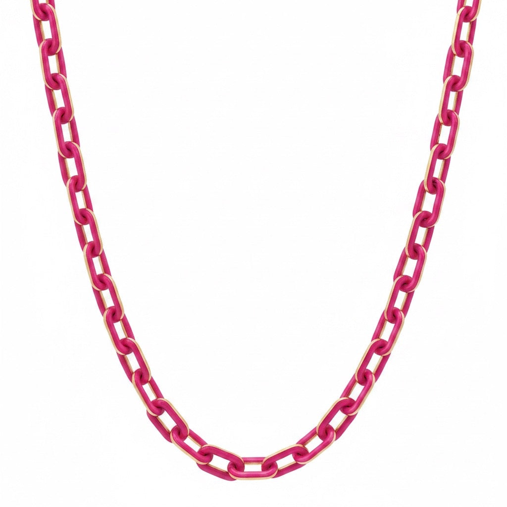 The Micro Minnie Enamel Chain Necklace