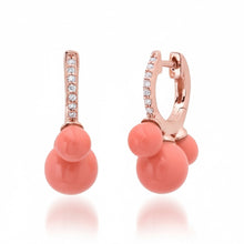 Trio Gemstone & Pave Diamond Huggie Hoop Earrings