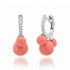 Trio Gemstone & Pave Diamond Huggie Hoop Earrings