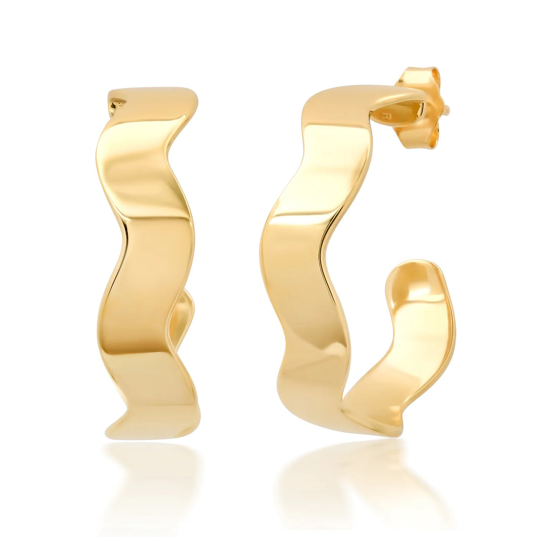 Gold Form Hoop Earrings