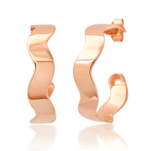 Gold Form Hoop Earrings