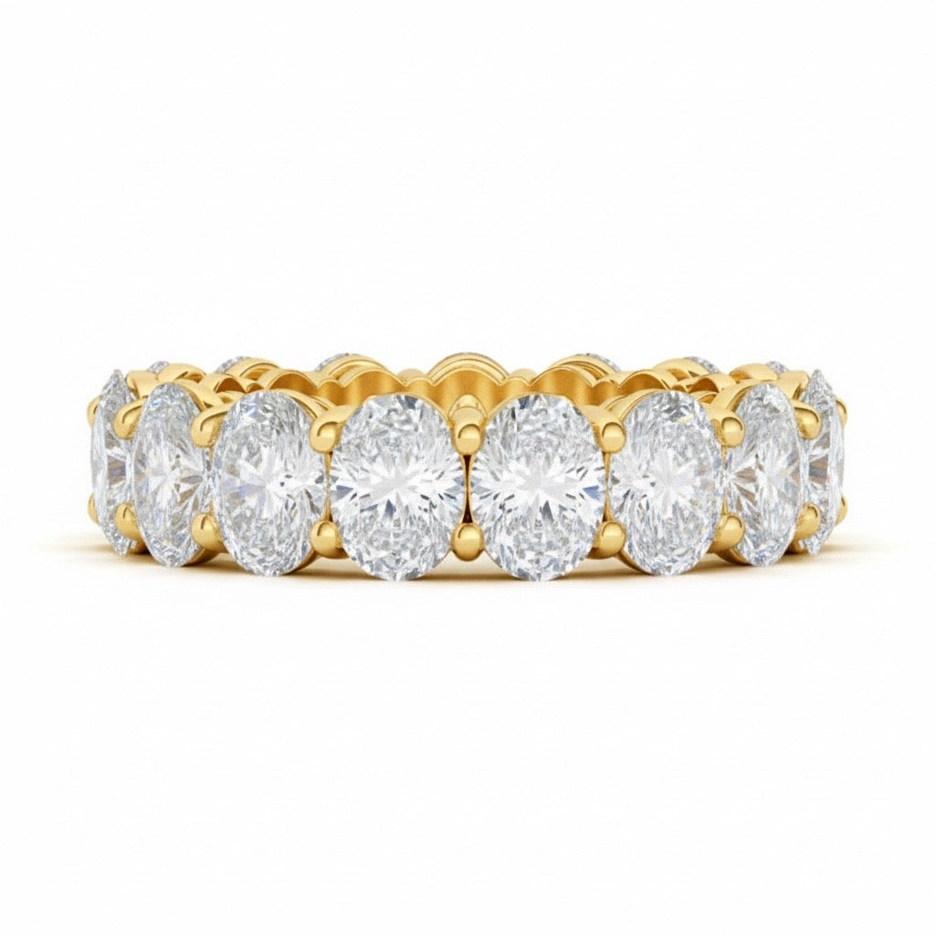 Mega Oval Cut Lab Grown Diamond Eternity Band