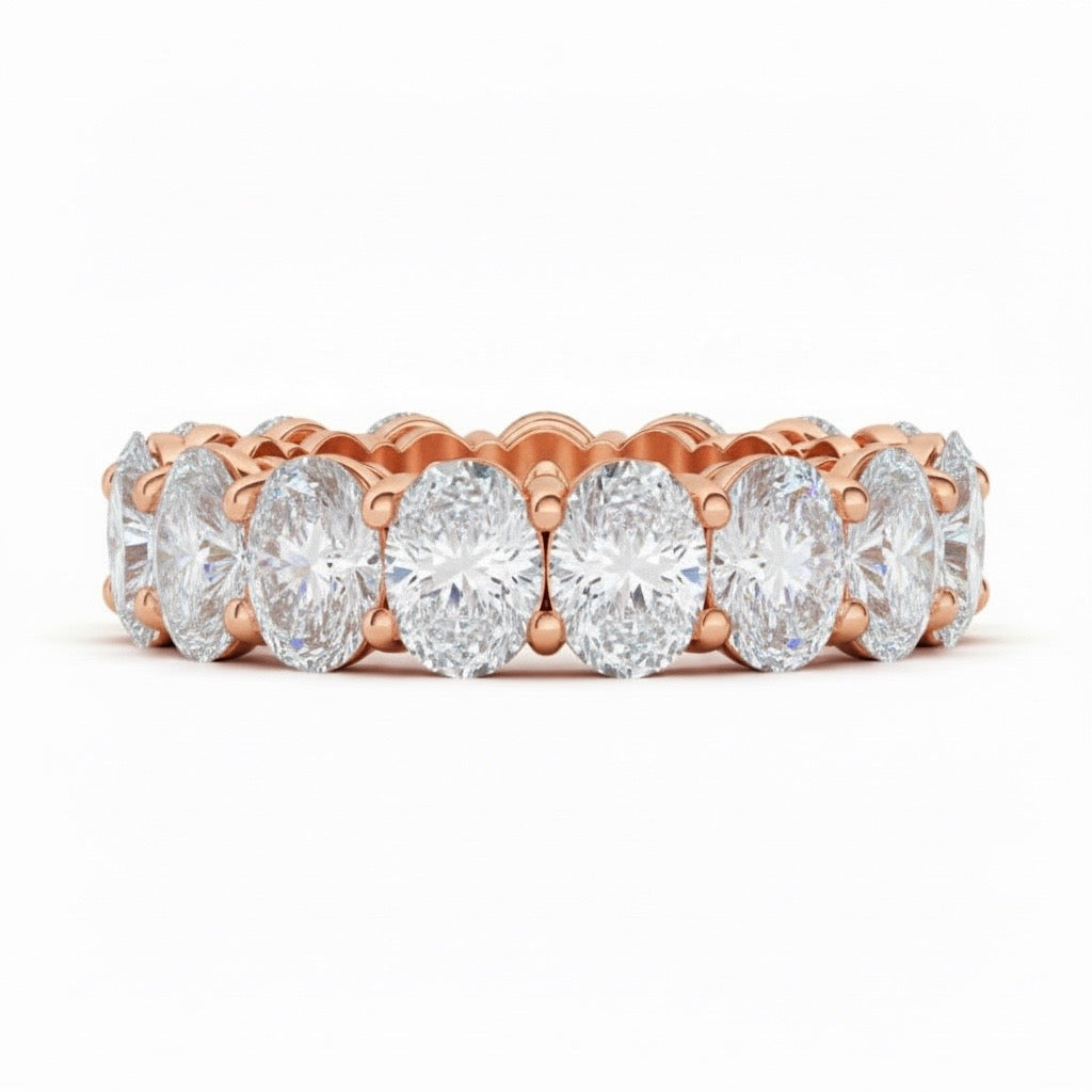 Mega Oval Cut Lab Grown Diamond Eternity Band