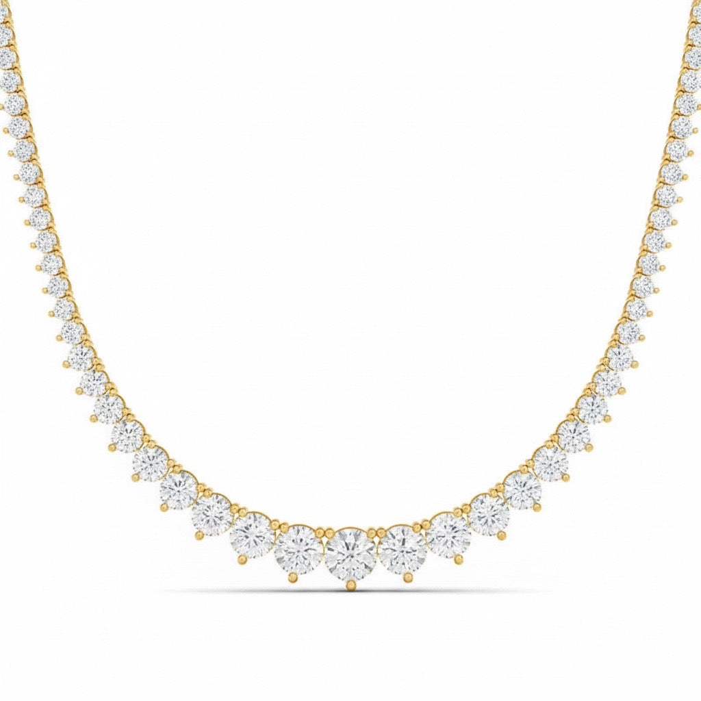 Graduated Lab Grown Diamond Tennis Necklace