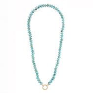 Turquoise Calla Beaded Necklace - 18"