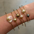 Standard Gold Filled South Sea Pearl Pounded Wire Bangle Bracelet