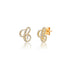 Mini Diamond Script Initial Stud Earring