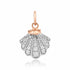 White Rhodium & Diamond Shell Charm