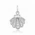 White Rhodium & Diamond Shell Charm