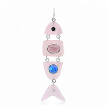 Segmented Gemstone Inlay Fish Charms