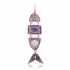 Segmented Gemstone Inlay Fish Charms