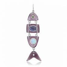 Segmented Gemstone Inlay Fish Charms
