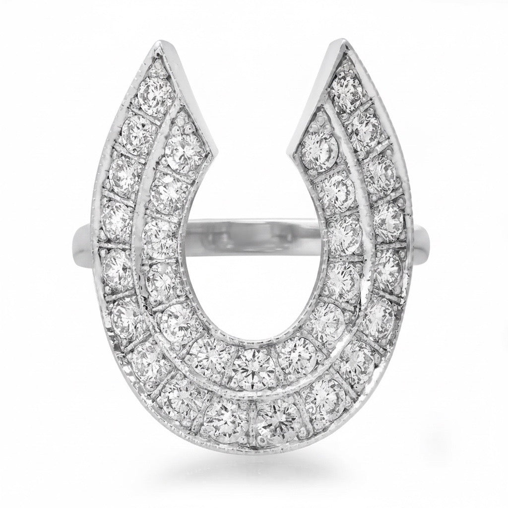 Rich Strike Diamond Horseshoe Statement Ring