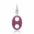 Pave Ruby Red Mariner Puff Charm