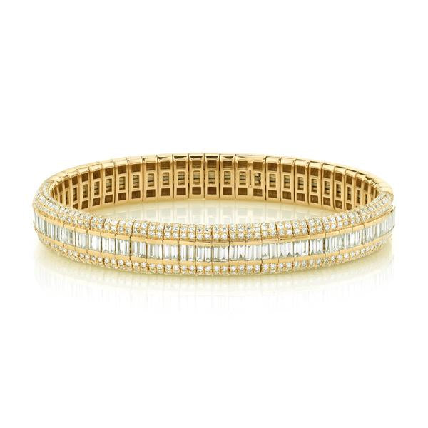 Pave Diamond Scales Stretch Bracelet