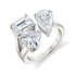 Heart, Teardrop, & Emerald Cut Diamond Triple Threat Ring