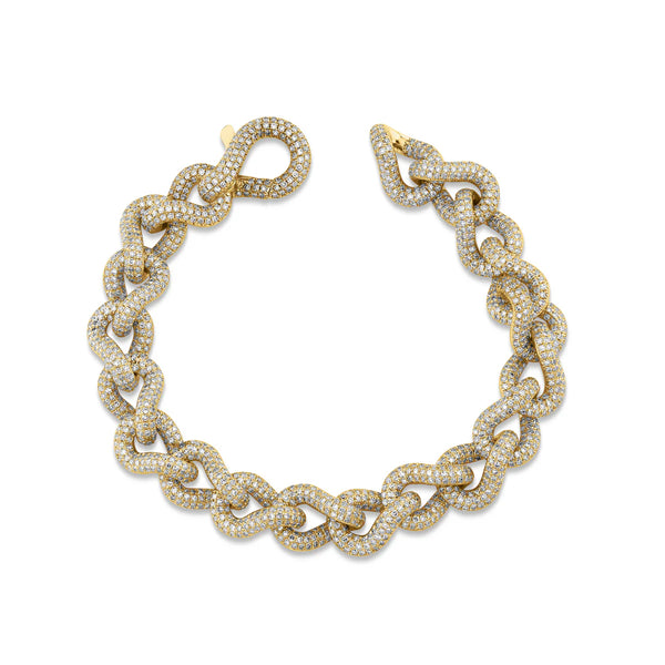 Diamond Pave Infinity Link Bracelet