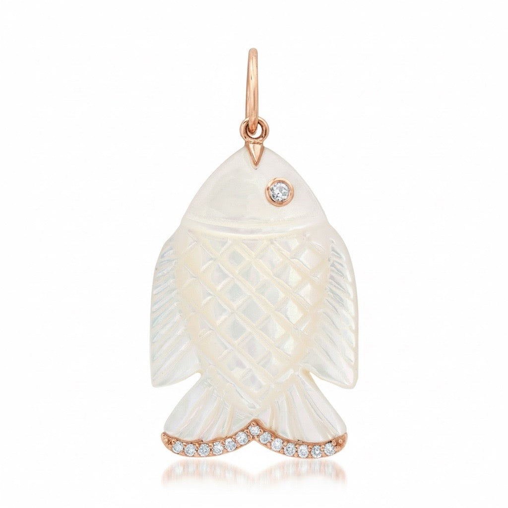 Playa Perfect Gemstone & Diamond Fish Charm