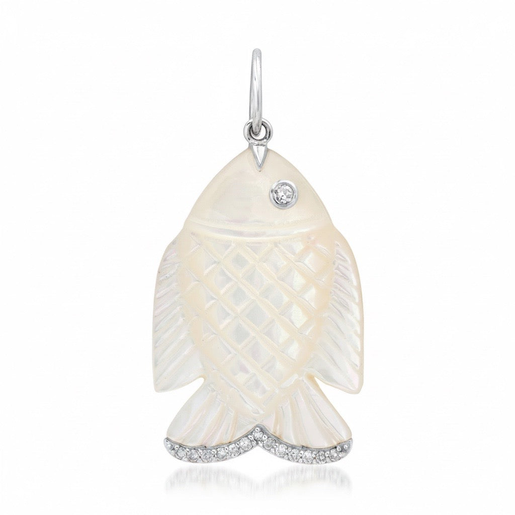 Playa Perfect Gemstone & Diamond Fish Charm
