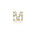 Diamond Baguette Initial Stud
