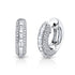 Mixed Pave & Baguette Diamond Huggie Hoop Earrings