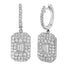 Pave Diamond Baguette Drop Earrings