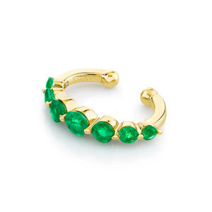Gemstone or Diamond Gradual Round Ear Cuff