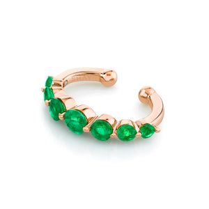 Gemstone or Diamond Gradual Round Ear Cuff