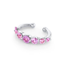 Gemstone or Diamond Gradual Round Ear Cuff