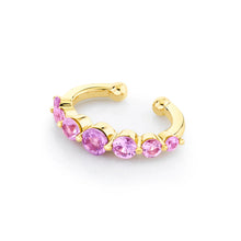 Gemstone or Diamond Gradual Round Ear Cuff