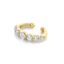 Gemstone or Diamond Gradual Round Ear Cuff