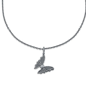 Diamond Butterfly Pendant Necklace