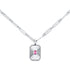 Pink Sapphire Radiant Deco Pendant Necklace