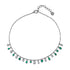 Mixed Emerald & Diamond Bezel Drop Necklace
