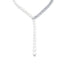 Pearl & Diamond Split Lariat Chain Necklace