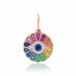 Mini Rainbow Gemstone & Diamond Flower Child Evil Eye Protection Charm