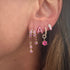 Single Diamond Pill Stud Earring