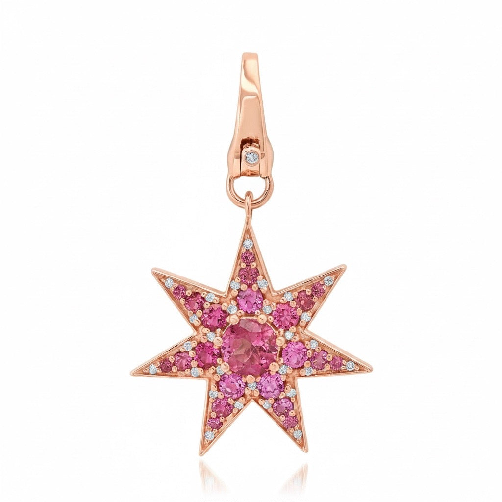 Gemstone Starburst Charm