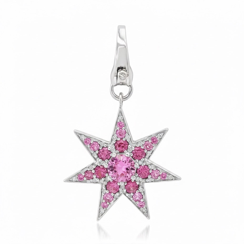 Gemstone Starburst Charm