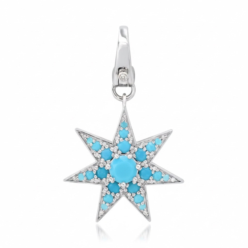 Gemstone Starburst Charm