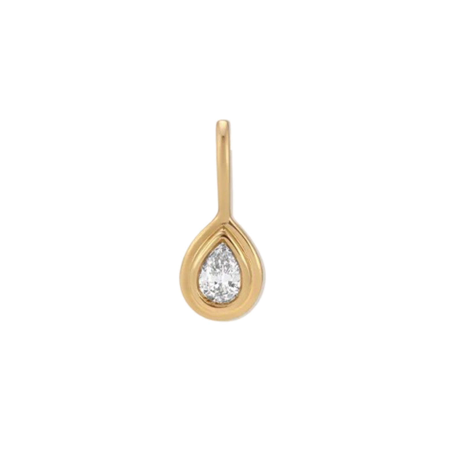 Groovy Diamond Teardrop Mini Charm