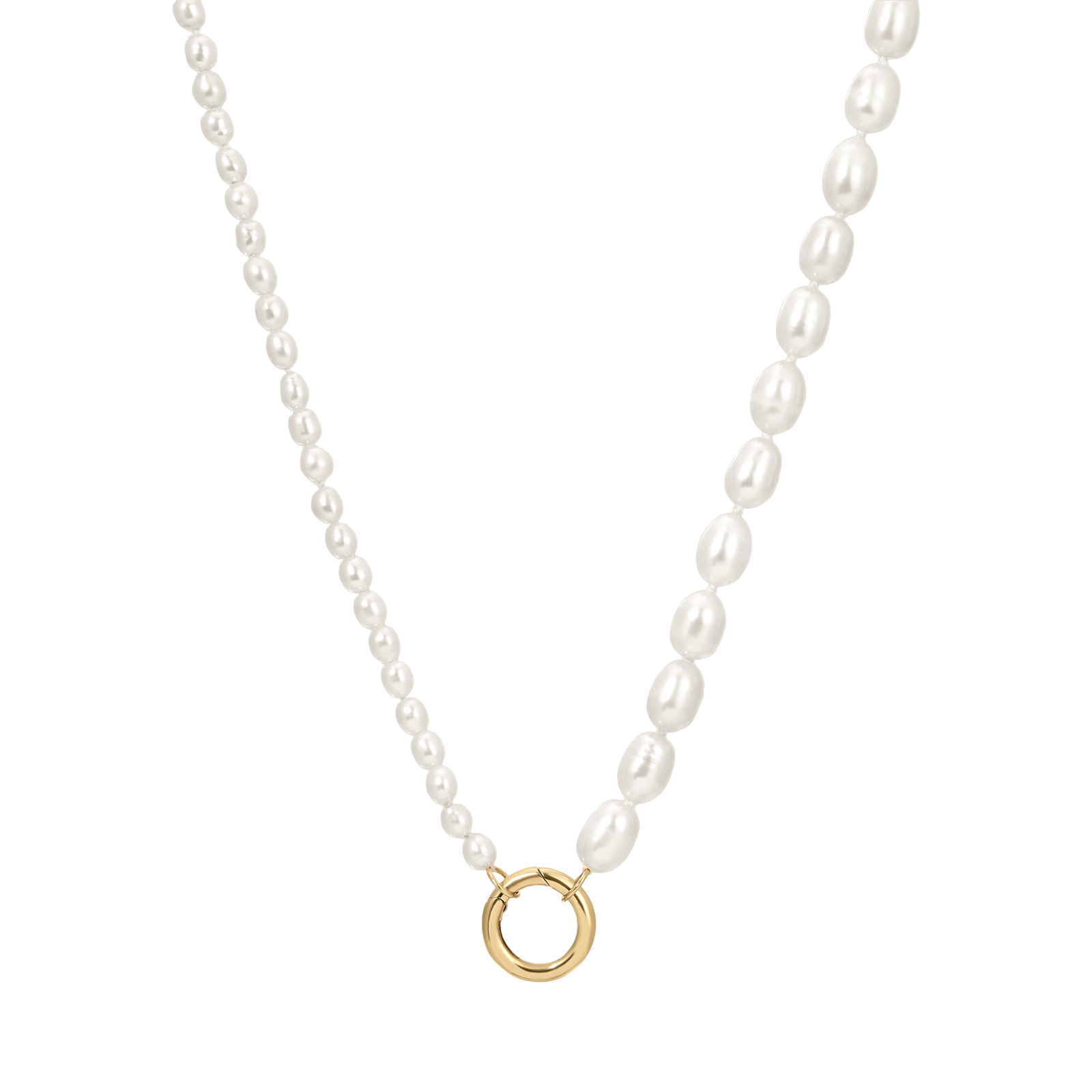 Half & Half Pearl Necklace