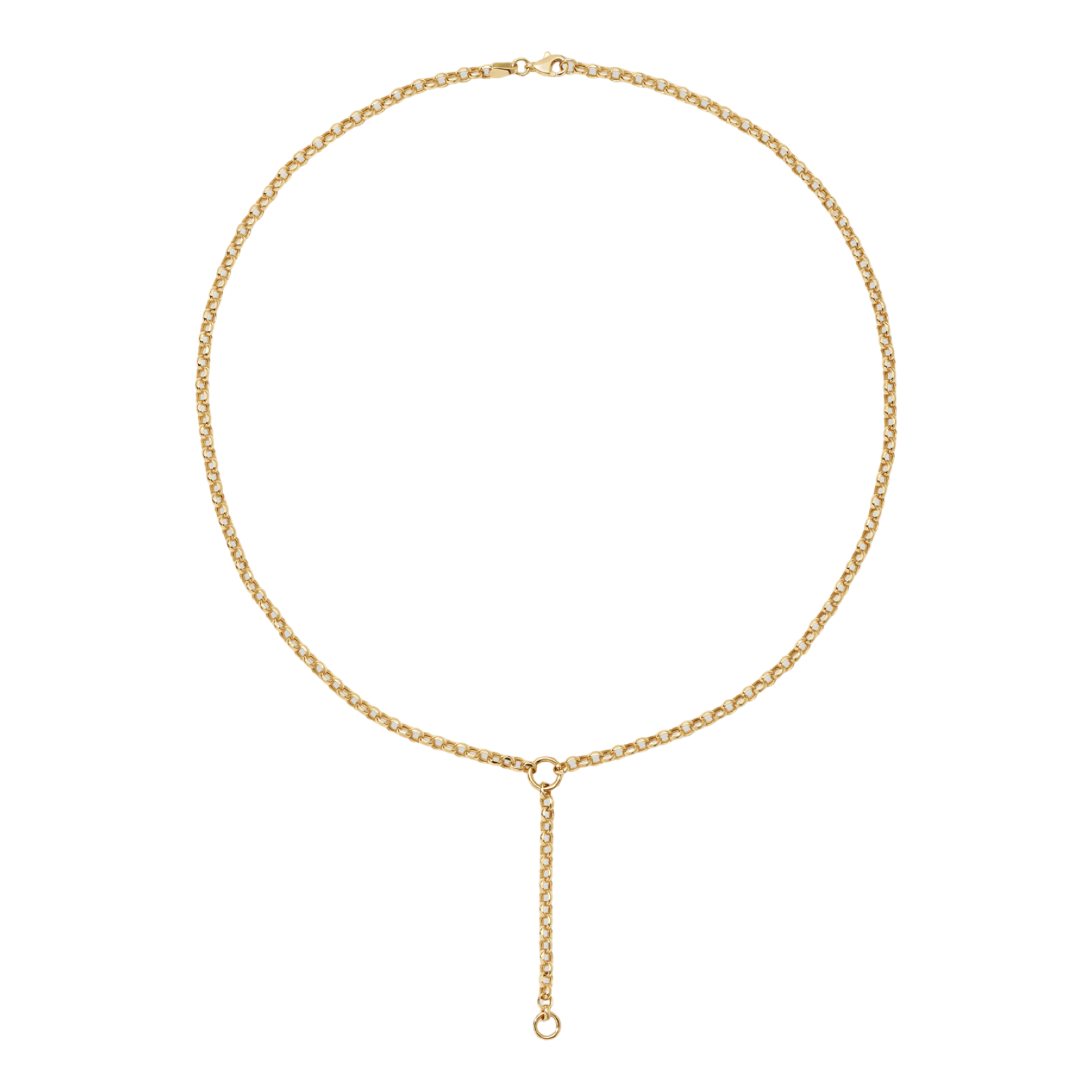 Rolo Chain Lariat Necklace