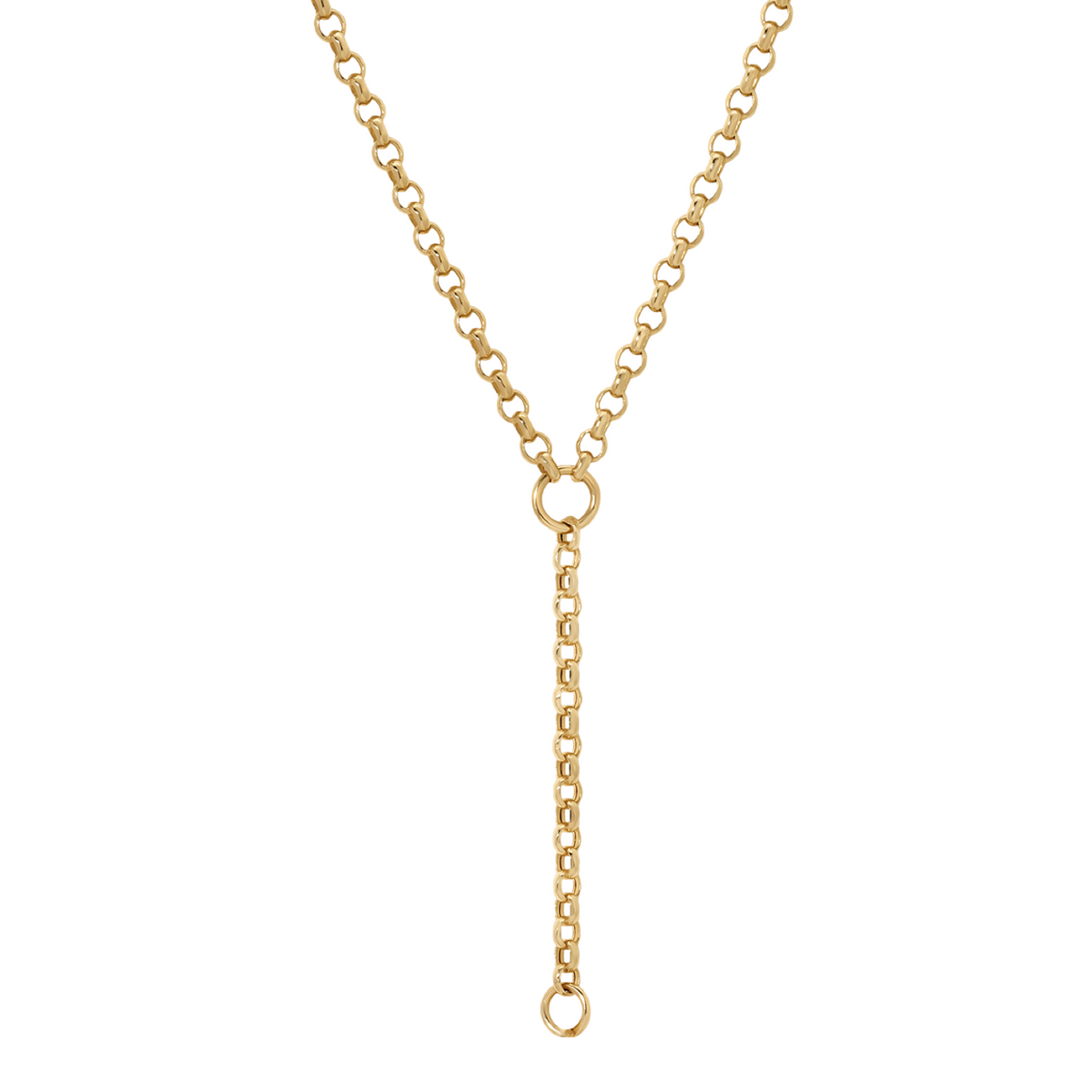 Rolo Chain Lariat Necklace