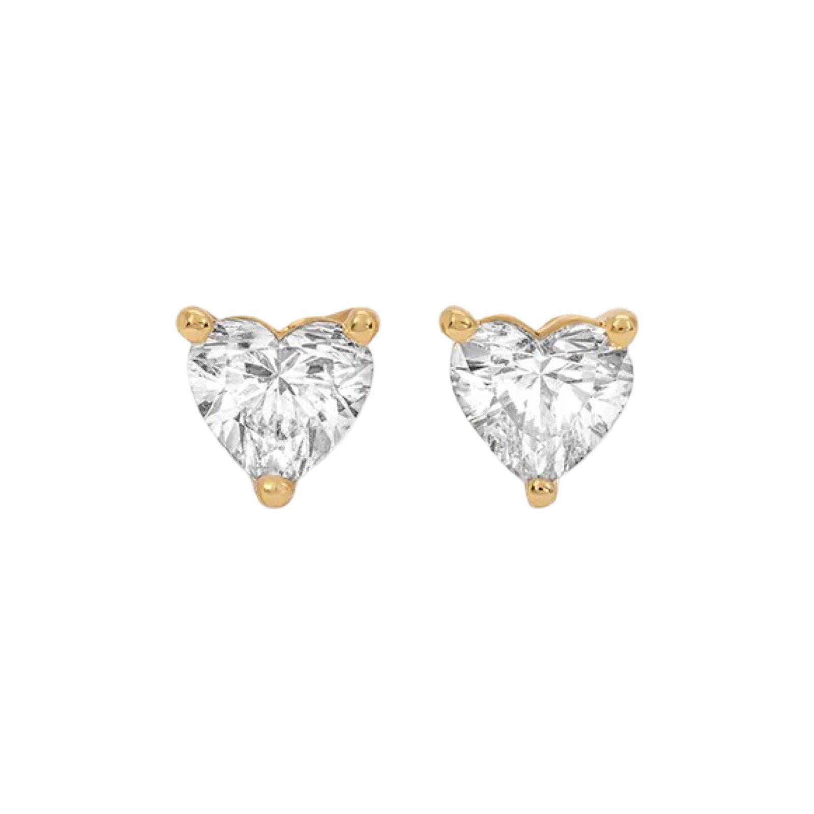 Lab Diamond Heart Stud Earrings