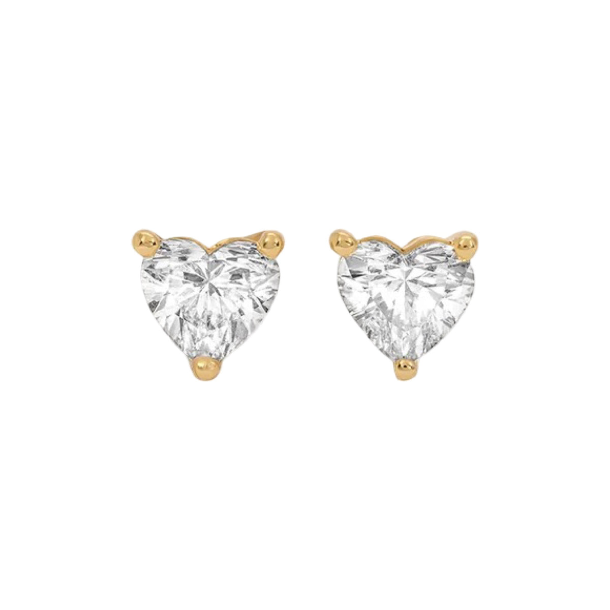 Lab Diamond Heart Stud Earrings